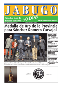 Medalla de Oro de la Provincia para Sánchez Romero Carvajal