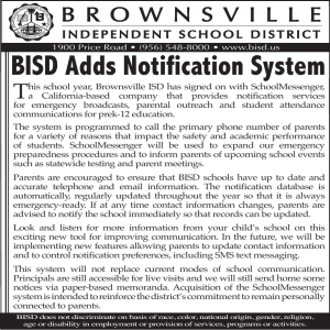 BISD Adds Notification System
