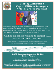 Calling all artists wishing to exhibit (in any medium) and sell their art