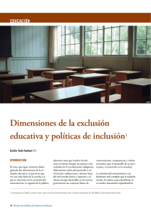 Dimensiones de la exclusión educativa y políticas de inclusión