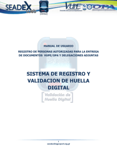 Manual de Registro de Huella Digital