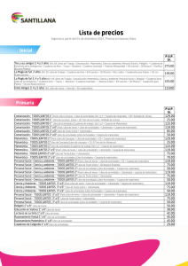 Lista de precios: Santillana 2016