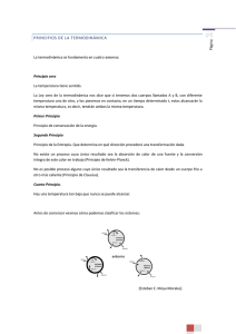 PRINCIPIOS DE LA TERMODINÁMICA