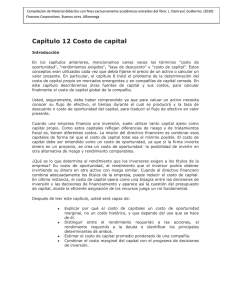 Capítulo 12 Costo de capital