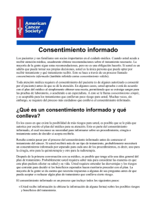 Consentimiento informado - American Cancer Society