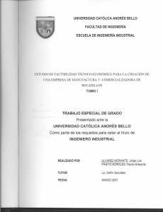 Page 1 UNIVERSIDAD CATÓLICA ANDRÉS BELLO FACULTAD DE