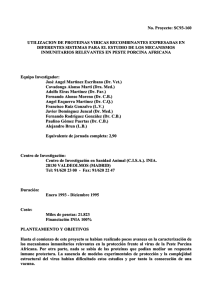 No. Proyecto: SC93-160 UTILIZACION DE PROTEINAS VIRICAS