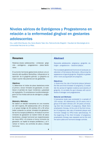 Niveles séricos de Estrógenos y Progesterona en relación a la