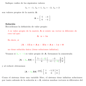 1 Indique cuáles de los siguientes valores λ1 = -1, λ 2 = 1, λ3 =