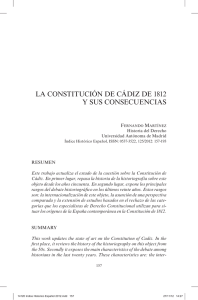 LA CONSTITUCIÓN DE CÁDIZ DE 1812 Y SUS CONSECUENCIAS