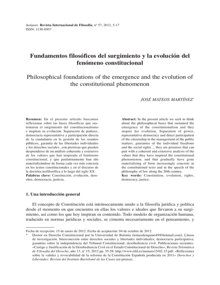 Fundamentos Filosóficos Del Surgimiento Y La Evolución Del