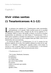 Vivir vidas santas (1 Tesalonicenses 4:1-12)