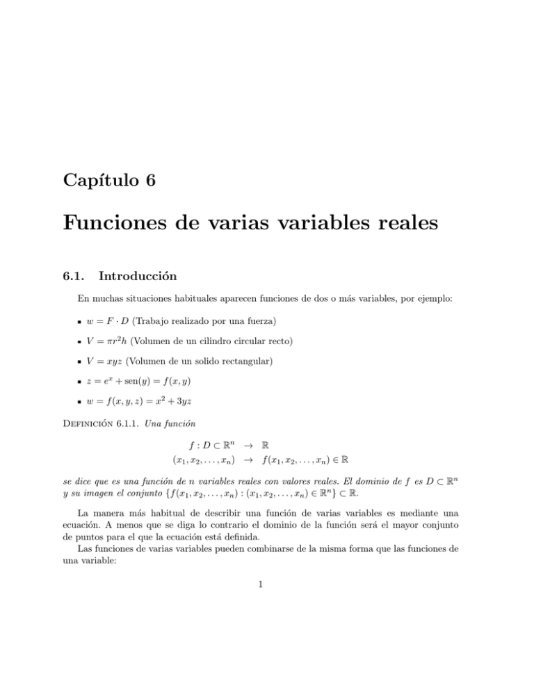 Tema 6. Funciones De Varias Variables Reales