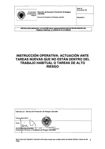 IO-002 Actuación ante tareas nuevas que no están dentro del