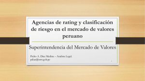 Agencias de rating y clasificación de riesgo en el mercado de