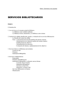 Servicios bibliotecarios - Bibliotecas Universidad de Salamanca