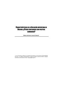 características de la inflación importada en bolivia