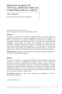 MERCADOS GLOBALES DE CAPITALES, IMPUESTOS DIRECTOS