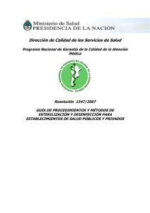 R.M. 1547/2007 - Ministerio de Salud de la Naci&oacute;n