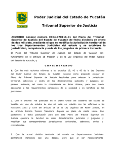 Poder Judicial del Estado de Yucatán Tribunal Superior de Justicia