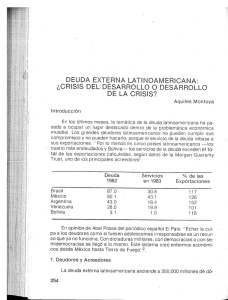 Deuda externa latinoamericana