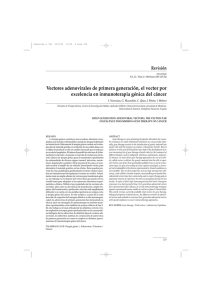Vectores adenovirales de primera generación, el vector por