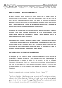 Información institucional INCLUSION SOCIAL Y DIALOGO