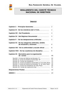 REGLAMENTO DEL COMIT&Eacute; T&Eacute;CNICO NACIONAL DE &Aacute;RBITROS