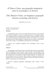 El Timeo-Critias, una geografía imaginaria entre la escatología y la