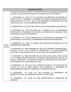 MOCIÓN DE ORDEN Moción de orden Se aprobó una