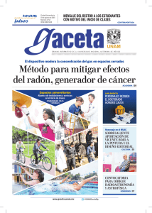 Método para mitigar efectos del radón, generador de cáncer