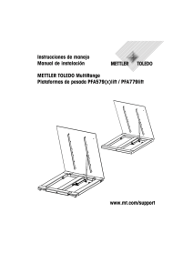 Instrucciones de manejo Manual de instalación METTLER TOLEDO