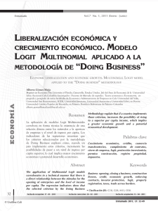 LiberaLización económica y crecimiento económico . modeLo Logit