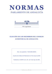 Elección de los miembros del Consejo Audiovisual de Andalucía