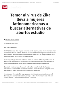 Temor al virus de Zika lleva a mujeres latinoamericanas a buscar