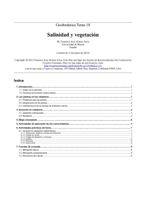 Salinidad y vegetación - Universidad de Murcia