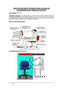 Especificaciones técnicas de mobiliario de oficina