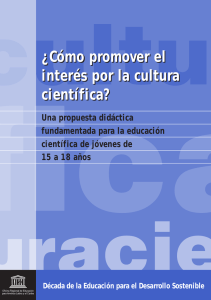 ¿Cómo promover el interés por la cultura científica? Una