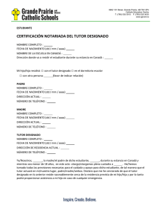 certificación notariada del tutor designado