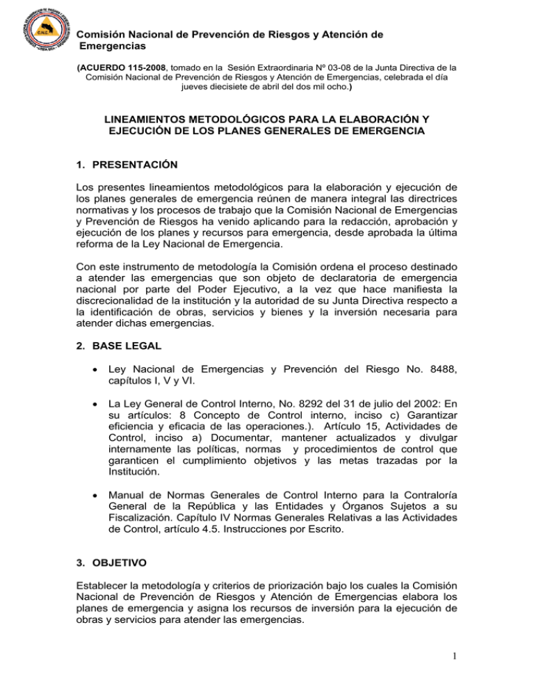 Lineamientos Generales Para La Priorizacin De Obras Y Servicios