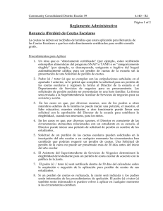 Reglamento Administrativo Renuncia (Perdón) de