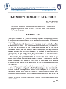 EL CONCEPTO DE MENORES INfRACTORES