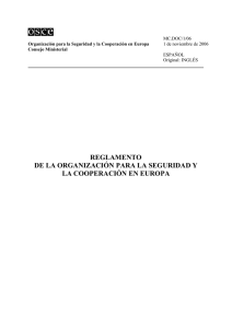 reglamento de la organización para la seguridad y la cooperación