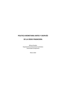 politica monetaria antes y después de la crisis financiera