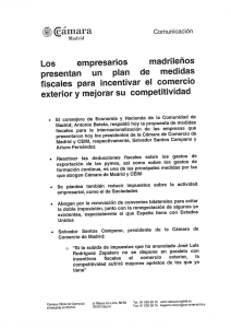 Los empresarios madrileños presentan un plan de medidas fiscales