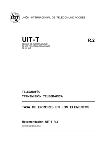 UIT-T Rec. R.2 (06/64) Tasa de errores en los elementos