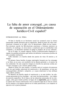 La falta de amor conyugal, ¿es causa de separación en el