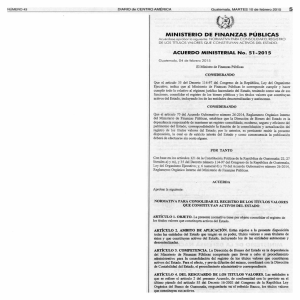 No. 51-2015 Acuerdo Ministerial (MFP)