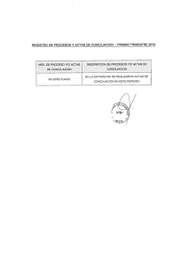 registro de procesos y actas de conciliacion — primer