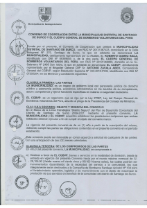 Convenio de Cooperación entre la Municipalidad Distrital de Surco